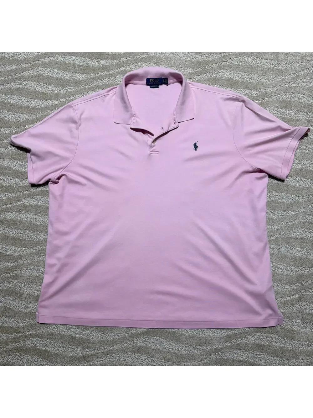 Polo Ralph Lauren Classic Fit Men's Pink Polo Soft Cotton Shirt, Size: X-Large